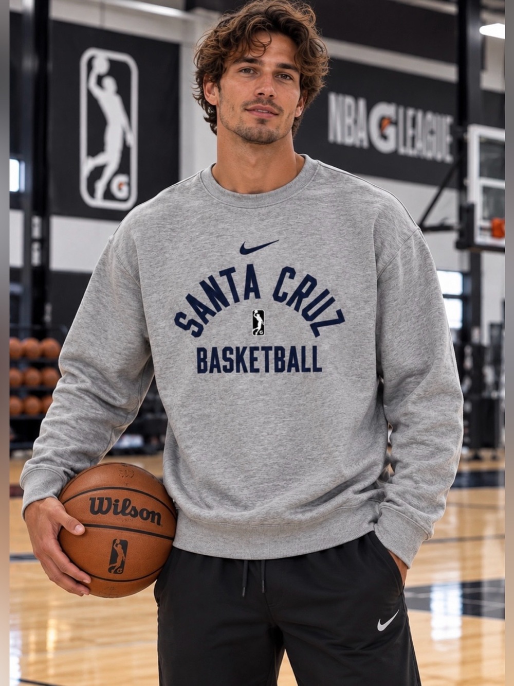 NWT Nike Men's NBA G League Santa Cruz Warriors Team Issued Pullover Sweatshirt
